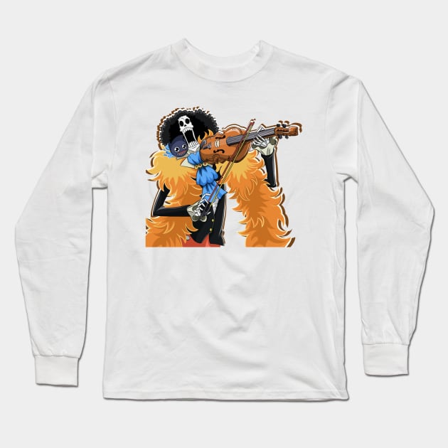 Skull with violin Long Sleeve T-Shirt by Artof.fer